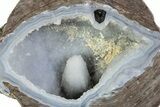 Chalcedony Filled Dugway Geode (Polished Half) - Utah #376199-1